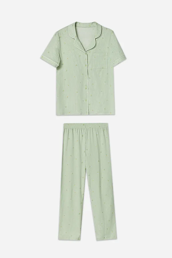 Костюм женский (жакет, бриджи) MARK FORMELLE, цветы на зеленой полоске - фото 2