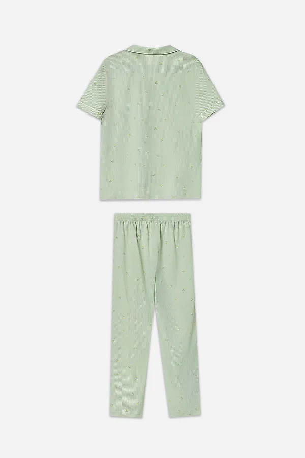 Костюм женский (жакет, бриджи) MARK FORMELLE, цветы на зеленой полоске - фото 2