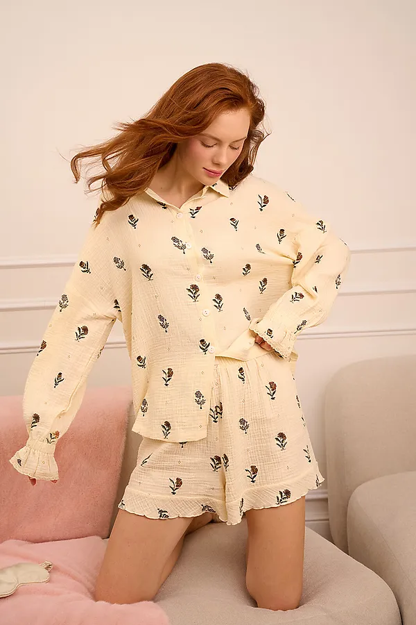 Пижама INDEFINI, молочный - фото 2