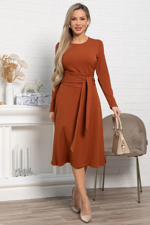 Платье Парижанка НЬЮ LADY TAIGA, терракотовое - фото 2