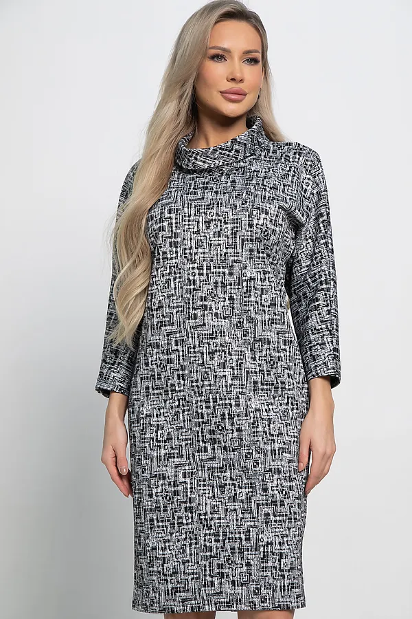 Платье Граффити LADY TAIGA, черно-белое - фото 2