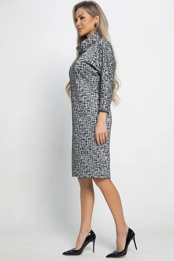 Платье Граффити LADY TAIGA, черно-белое - фото 2