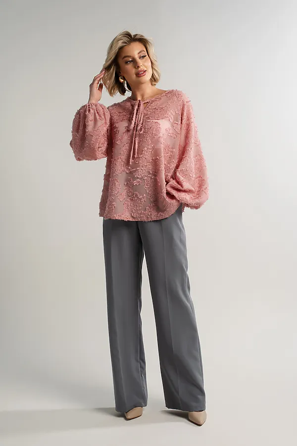 Блуза Воздушная мелодия LADY TAIGA, пудра - фото 2