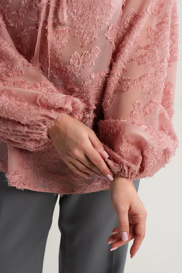 Блуза Воздушная мелодия LADY TAIGA, пудра - фото 2