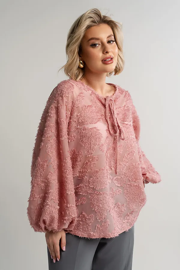 Блуза Воздушная мелодия LADY TAIGA, пудра - фото 2