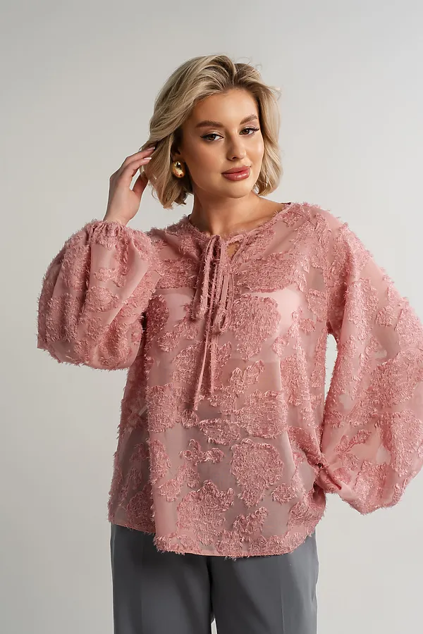 Блуза Воздушная мелодия LADY TAIGA, пудра - фото 2