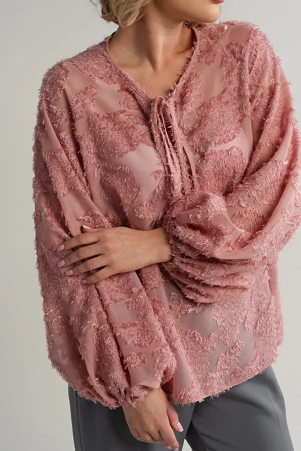 Блуза Воздушная мелодия LADY TAIGA, пудра - фото 2