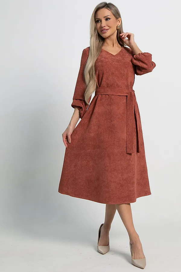 Платье Аглая LADY TAIGA, терракот - фото 2