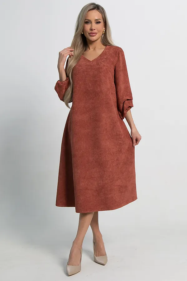 Платье Аглая LADY TAIGA, терракот - фото 2