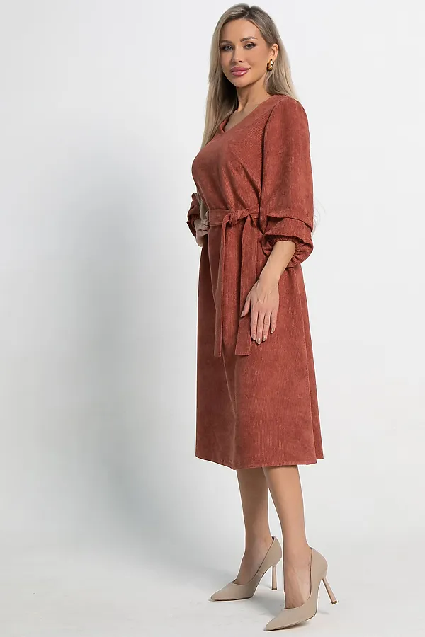 Платье Аглая LADY TAIGA, терракот - фото 2