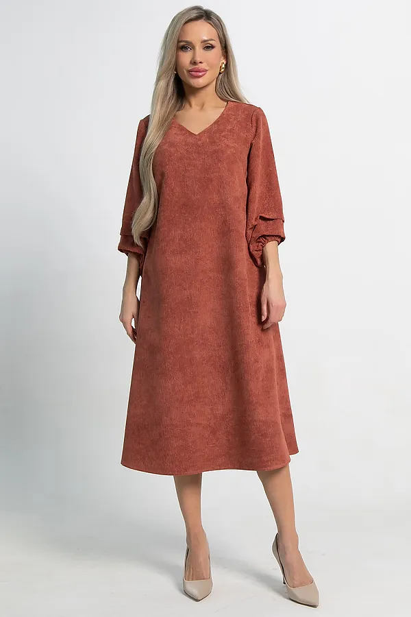 Платье Аглая LADY TAIGA, терракот - фото 2