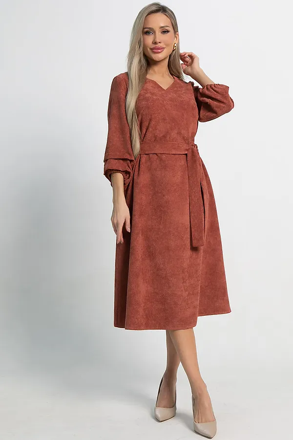 Платье Аглая LADY TAIGA, терракот - фото 2