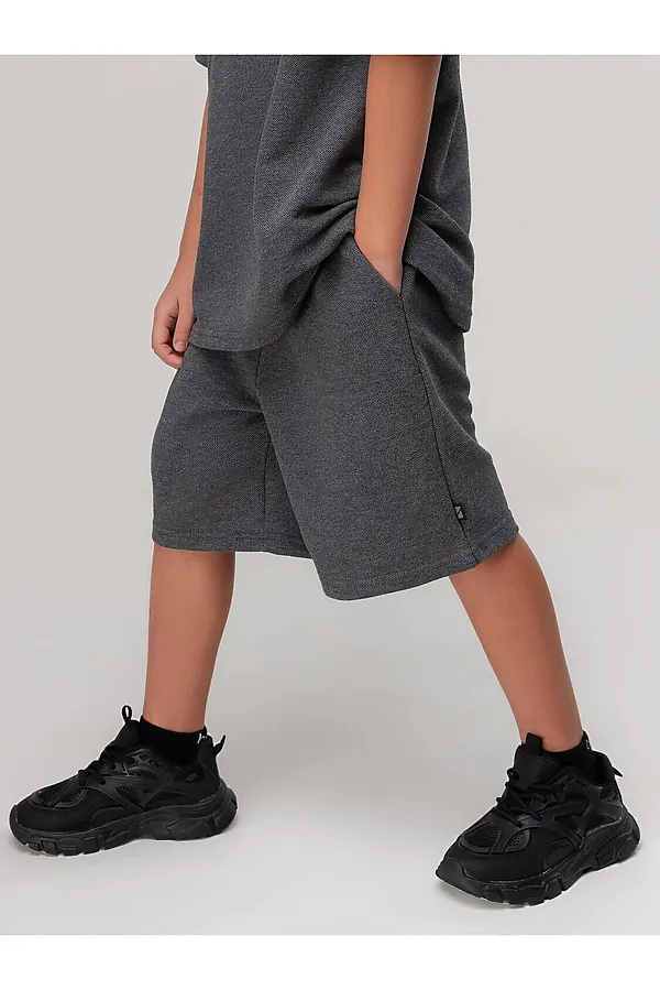 Костюм (Футболка+Шорты) BODO, темно-серый меланж - фото 2