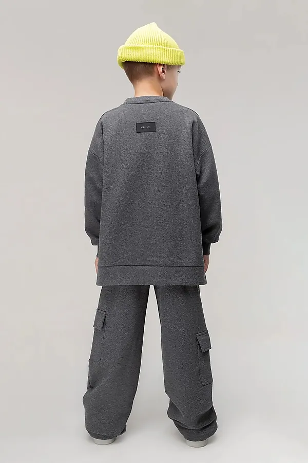 Костюм (Свитшот+Брюки) BODO, темно-серый меланж - фото 2