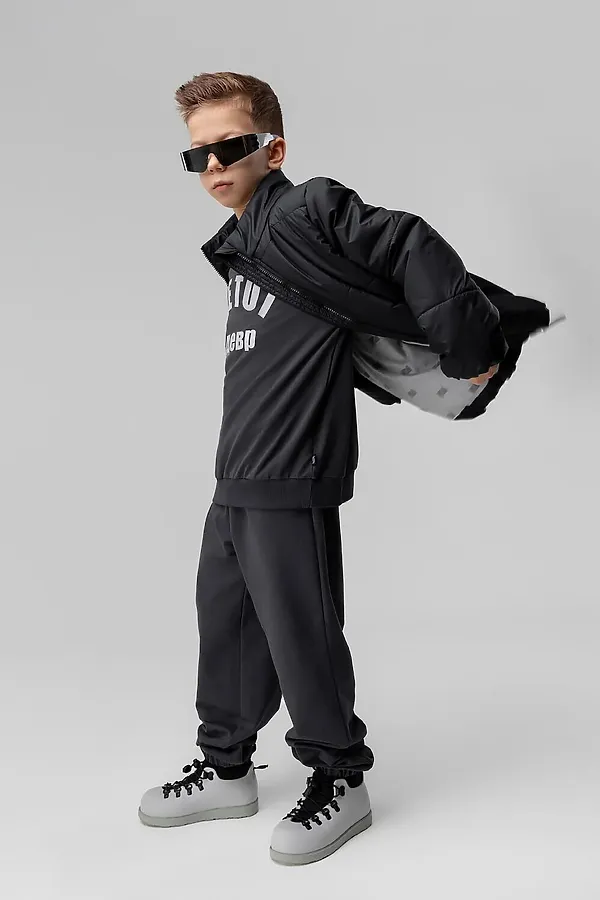 Костюм (Свитшот+Брюки) BODO, темно-серый - фото 2