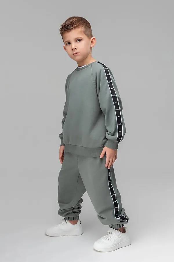 Костюм (Брюки+Толстовка) BODO, серо-оливковый - фото 2