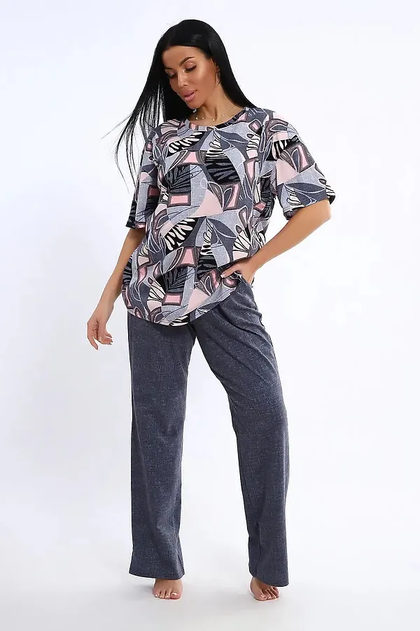 Костюм с брюками КЖ-007 НАТАЛИ, индиго - фото 2