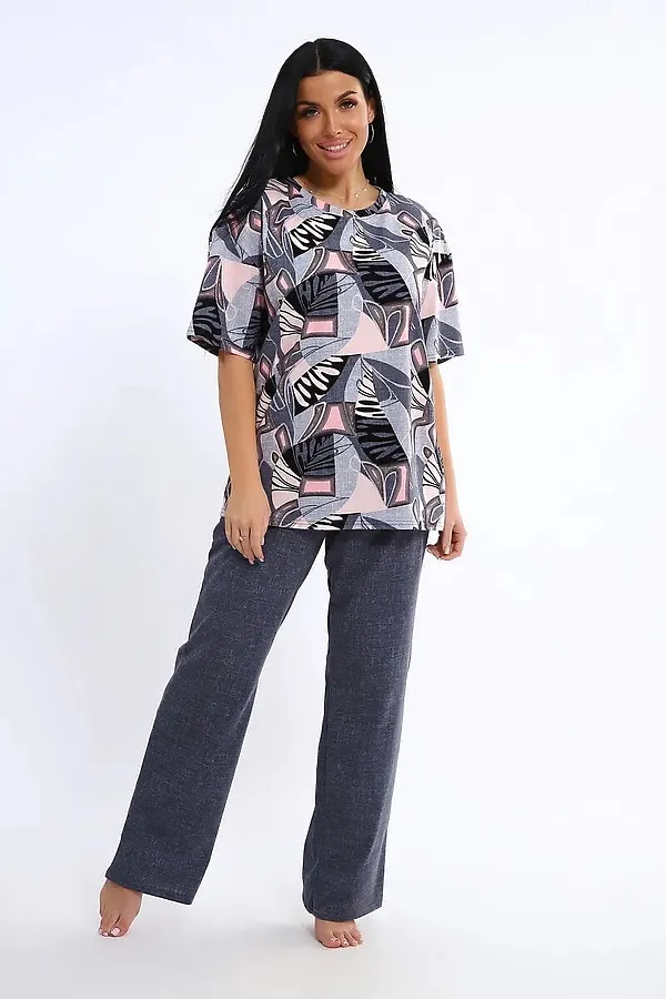 Костюм с брюками КЖ-007 НАТАЛИ, индиго - фото 2