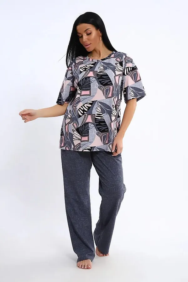 Костюм с брюками КЖ-007 НАТАЛИ, индиго - фото 2