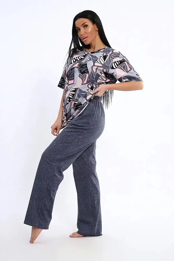 Костюм с брюками КЖ-007 НАТАЛИ, индиго - фото 2