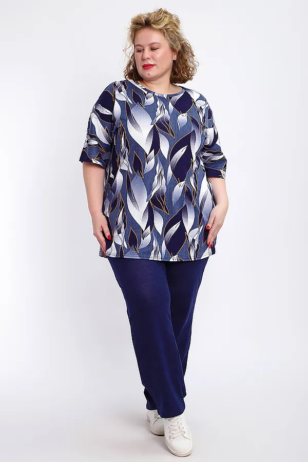 Костюм с брюками КЖ-007 НАТАЛИ, джинс - фото 2