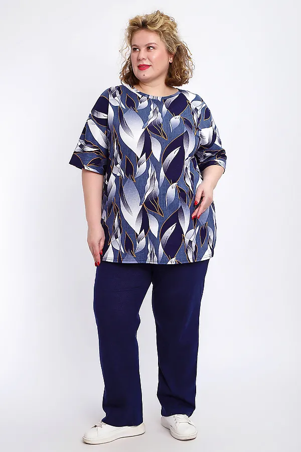 Костюм с брюками КЖ-007 НАТАЛИ, джинс - фото 2