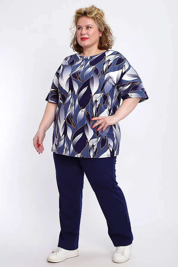 Костюм с брюками КЖ-007 НАТАЛИ, джинс - фото 2