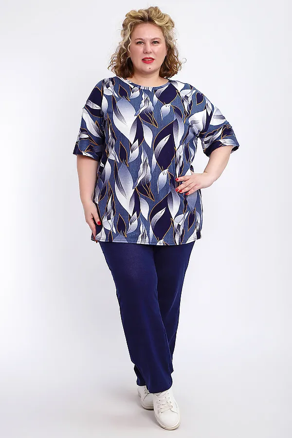 Костюм с брюками КЖ-007 НАТАЛИ, джинс - фото 2