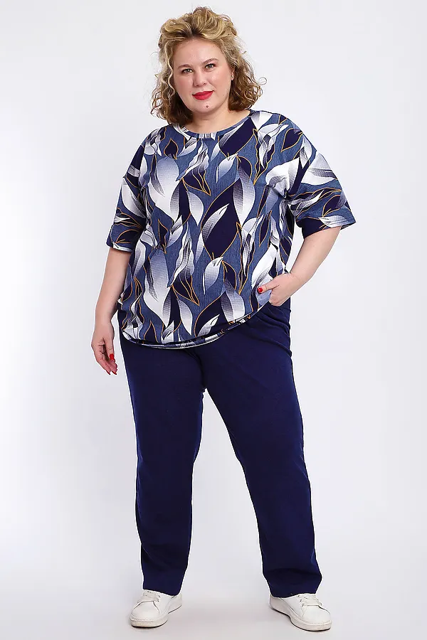 Костюм с брюками КЖ-007 НАТАЛИ, джинс - фото 2