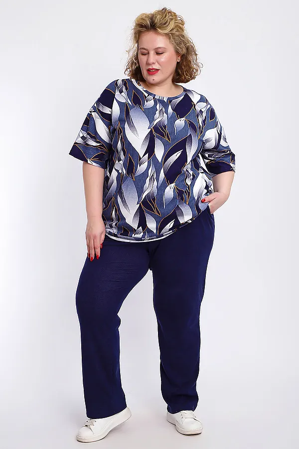 Костюм с брюками КЖ-007 НАТАЛИ, джинс - фото 2