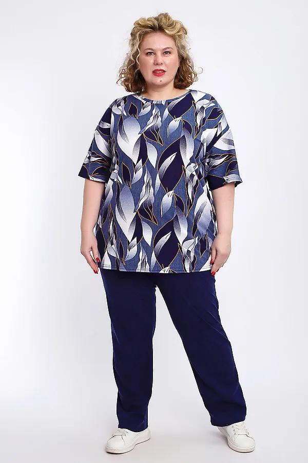 Костюм с брюками КЖ-007 НАТАЛИ, джинс - фото 2