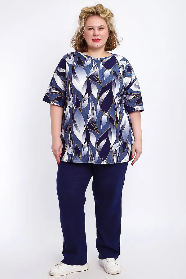 Костюм с брюками КЖ-007 НАТАЛИ, джинс - фото 2