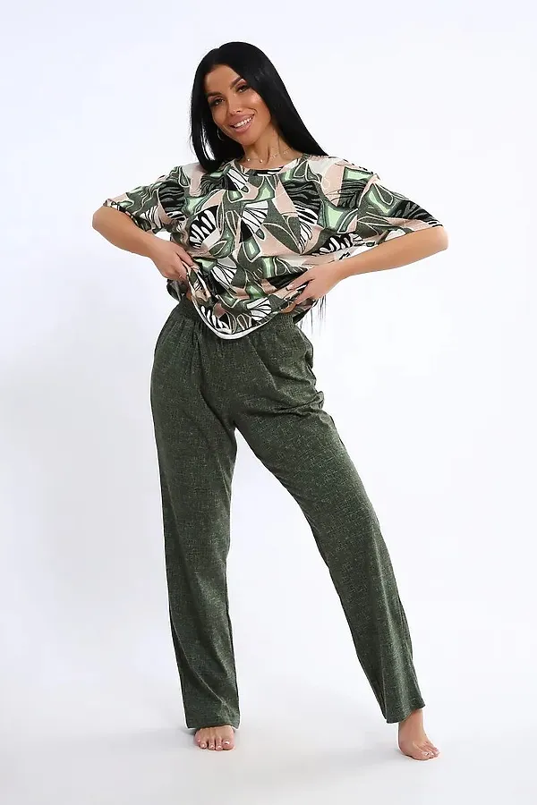 Костюм с брюками КЖ-007 НАТАЛИ, хаки - фото 2