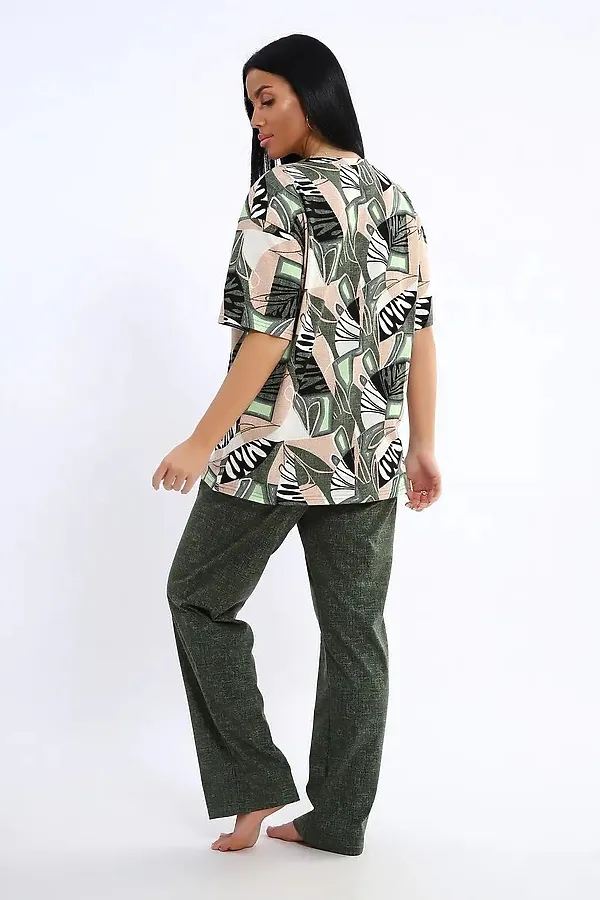 Костюм с брюками КЖ-007 НАТАЛИ, хаки - фото 2