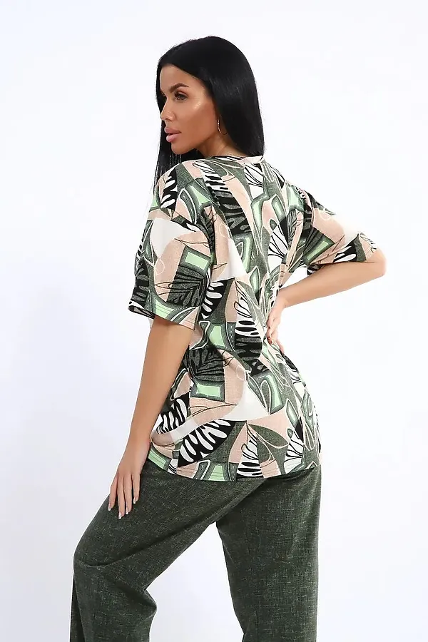 Костюм с брюками КЖ-007 НАТАЛИ, хаки - фото 2