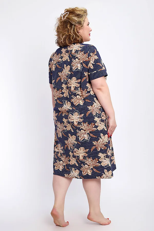 Халат 004 домашний НАТАЛИ, лилии - фото 2