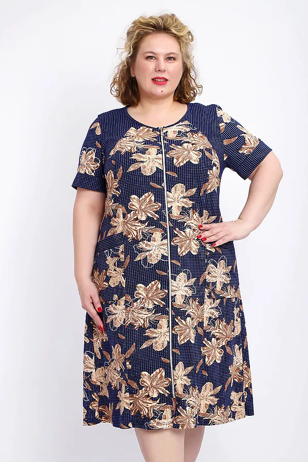 Халат 004 домашний НАТАЛИ, лилии - фото 2