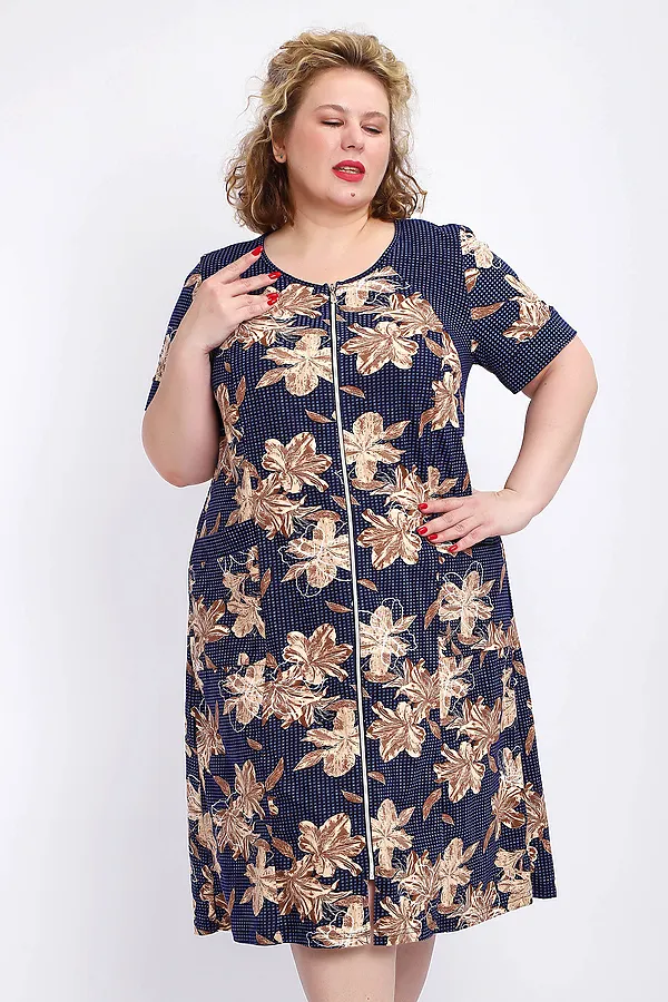 Халат 004 домашний НАТАЛИ, лилии - фото 2