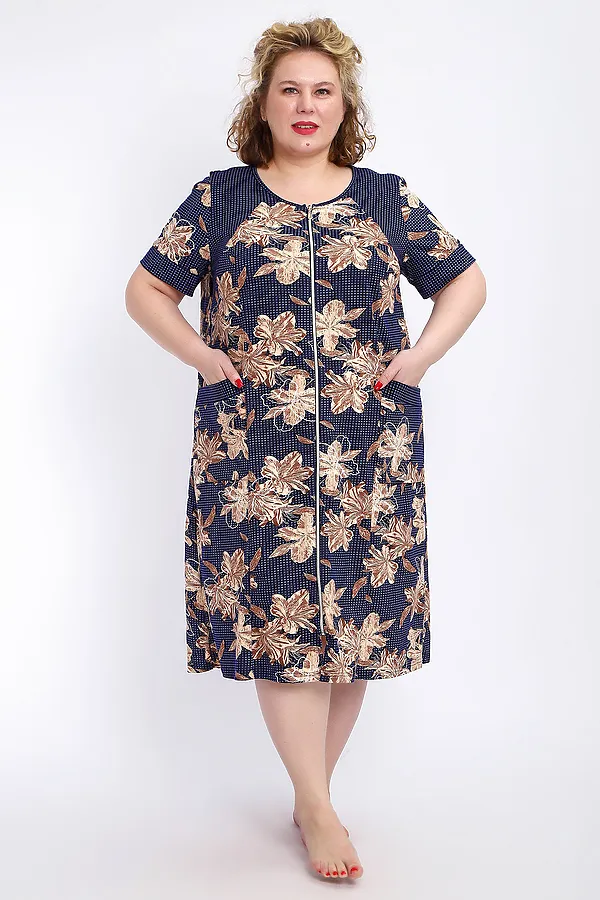 Халат 004 домашний НАТАЛИ, лилии - фото 2