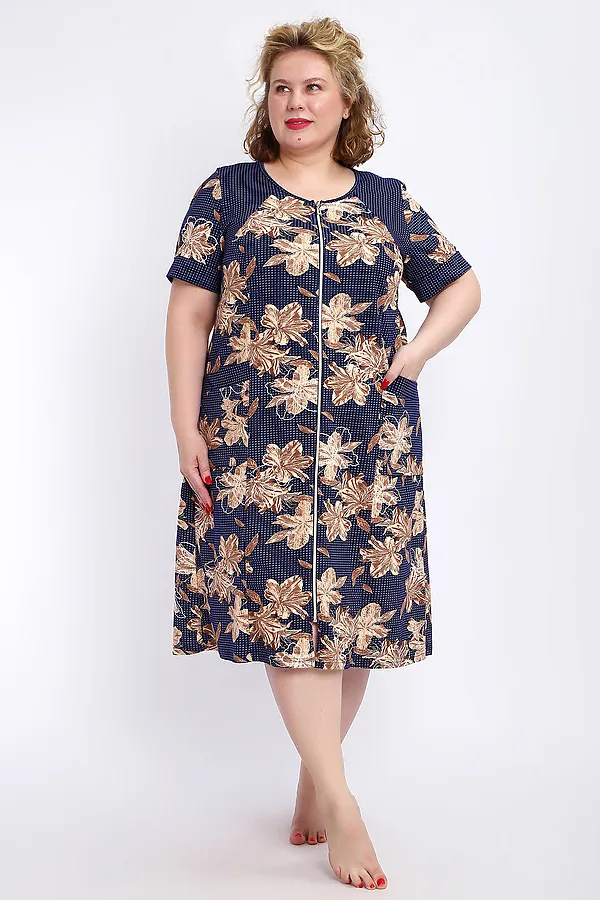 Халат 004 домашний НАТАЛИ, лилии - фото 2