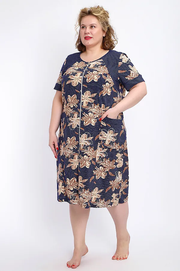 Халат 004 домашний НАТАЛИ, лилии - фото 2