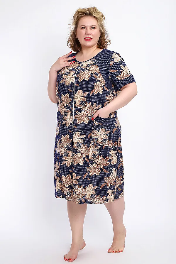 Халат 004 домашний НАТАЛИ, лилии - фото 2