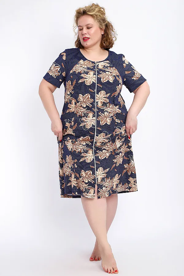 Халат 004 домашний НАТАЛИ, лилии - фото 2