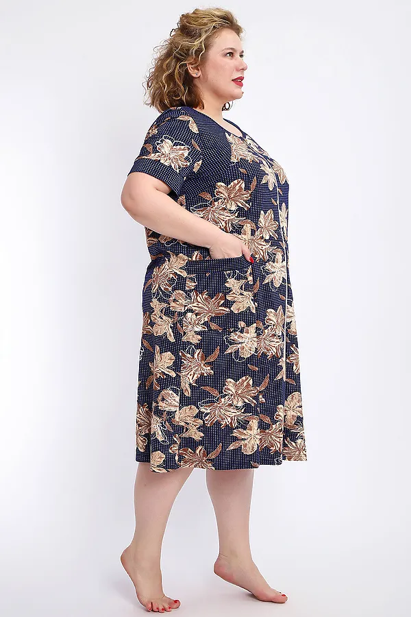 Халат 004 домашний НАТАЛИ, лилии - фото 2