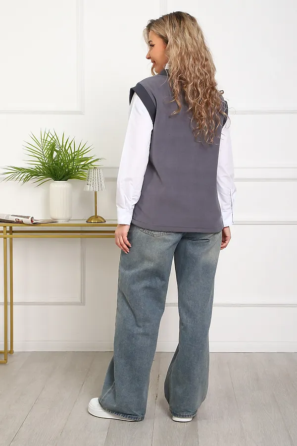 Жилет 1101 НАТАЛИ, серый - фото 2