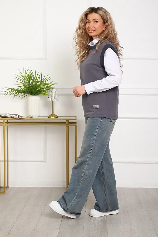 Жилет 1101 НАТАЛИ, серый - фото 2