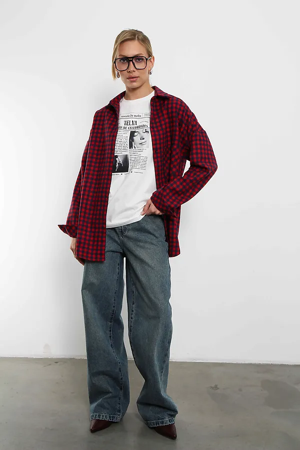 Футболка женская с оверсайз Модная пресса KOSMOS, молочный - фото 2