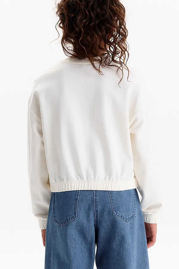 Толстовка для девочек PELICAN, молочный - фото 2