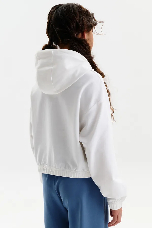 Толстовка для девочек PELICAN, молочный - фото 2