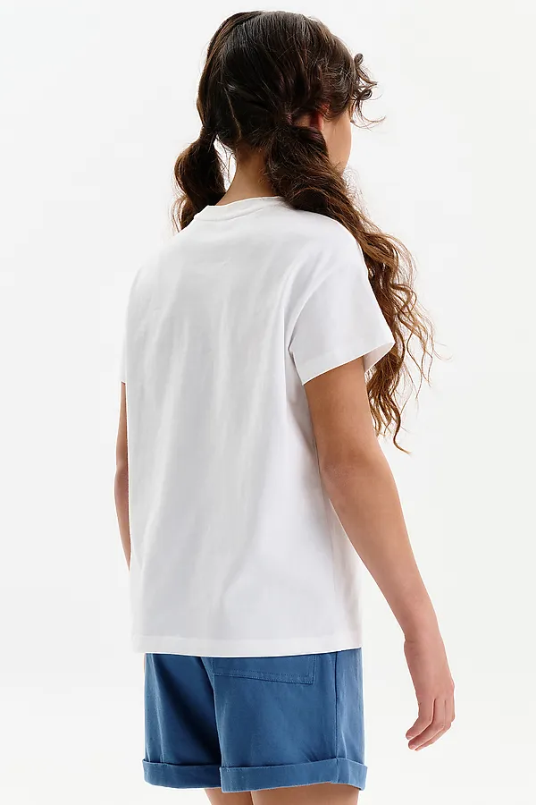 Футболка для девочек PELICAN, молочный - фото 2